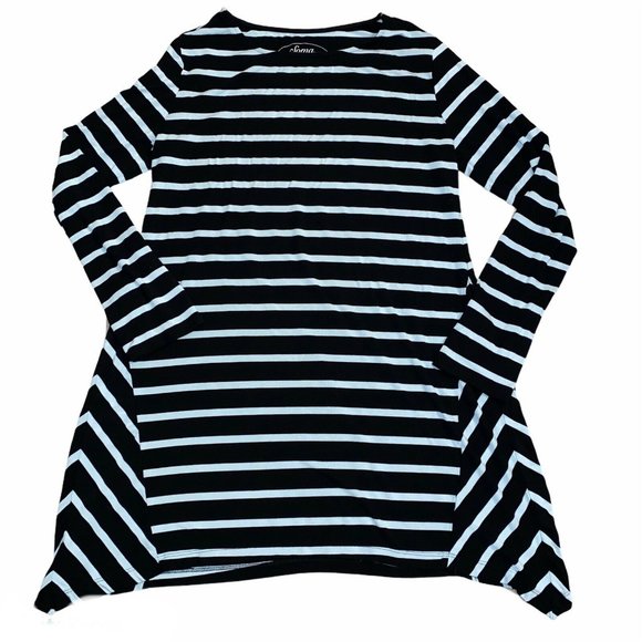 Soma Other - Soma Live. Lounge. Wear Black Mint Striped Tunic M